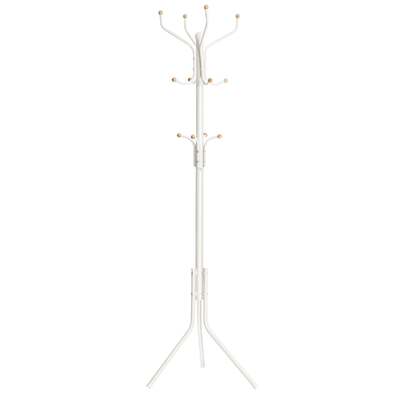 Metal Coat Rack Creamy White