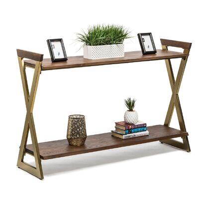 Wooden Entryway Hallway Console Table With Shelves