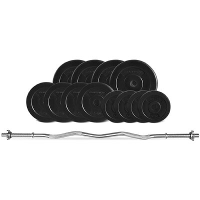 40kg EnduraCast Curl Bar Weight Set