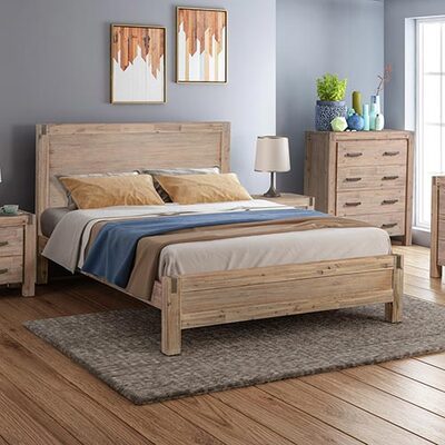 Java Bedframe Double Size Oak