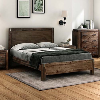 Classic Bedframe Queen Size Chocolate