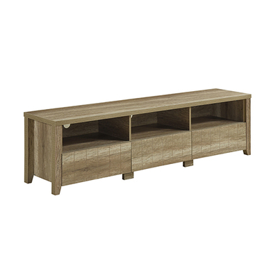 Oak Tv Cabinet Entertainment Unit With 3 Drawers And Shelf