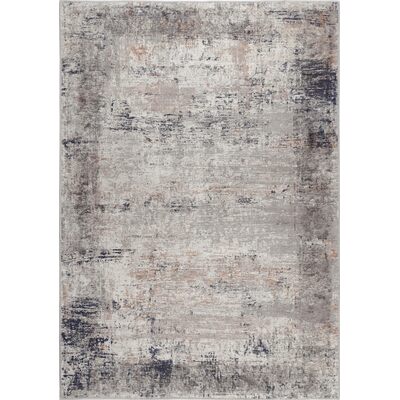 Elegant Blue-Grey Vintage Rug - 80x230