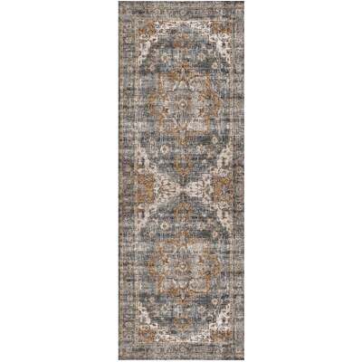 Elegant Cezanne Rabbit Grey-Gold Rug - 80x400