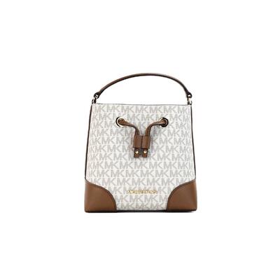 Michael Kors Mercer Small Bucket Crossbody Vanilla Charm