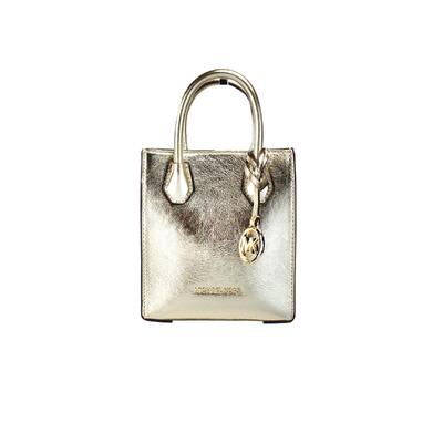 Gleaming Gold Michael Kors' Mercer Xs Metallic Shopper