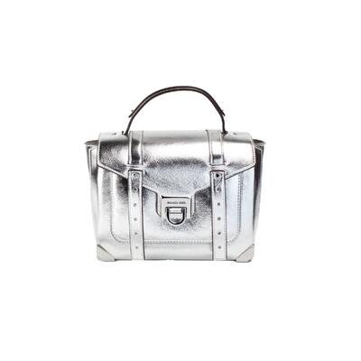 Silver Lining Michael Kors' Manhattan Medium Satchel In Silver