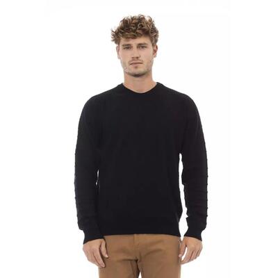 46 It Black Viscose Sweater By Alpha Studio