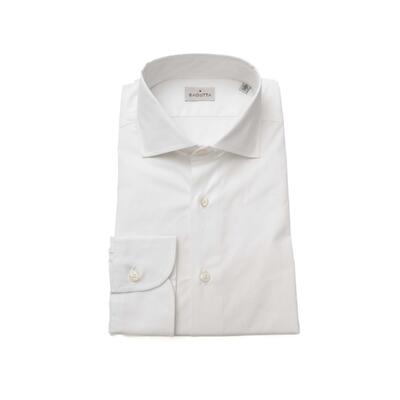 Stylish Xl White Bagutta Men'S Cotton Shirt