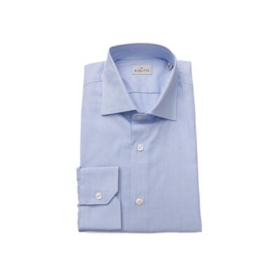 Stylish L Light Blue Bagutta Men'S Cotton Shirt