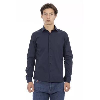 Baldinini Trend M Blue Cotton Shirt