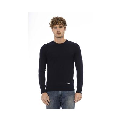 Stylish Blue Wool Sweater Baldinini Trend Men 48 It