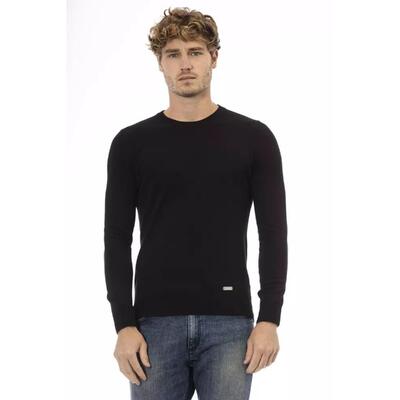 Euro Chic Baldinini Trend Men'S Black Wool Sweater - 48 It