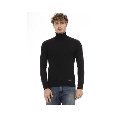 Italian Sophistication Baldinini Trend Men'S Black Wool Sweater - 54 It