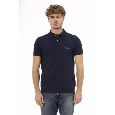 Baldinini Trend Men'S Deep Blue Cotton Polo - 4Xl