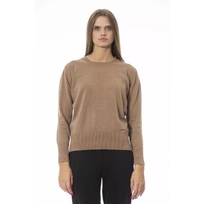 Warm Beige Elegance Baldinini Trend Women'S Wool Sweater - 44 It