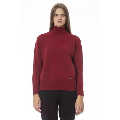 Baldinini Crimson Wool Elegance Sweater - 42 It