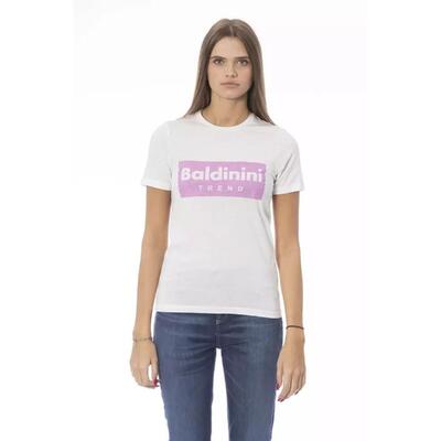 Baldinini Trend White Cotton Tops & T-Shirt Collection