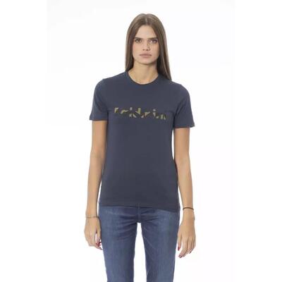 Luscious Blue Cotton Delight L Baldinini Trend Women'S Tee Shirt