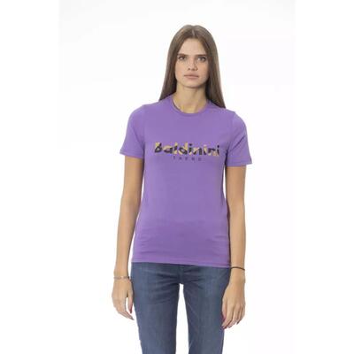 Royal Plum Baldinini'S Purple Cotton Tops & T-Shirt - Size S