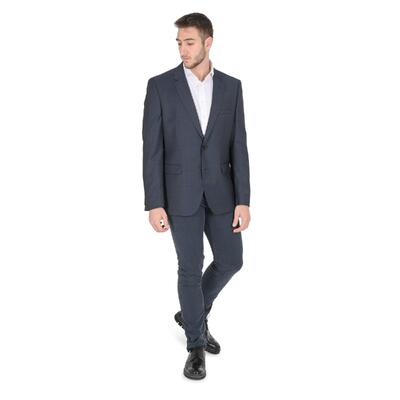 Navy Nightscape Hugo Boss Men'S Wool Blend Jacket - 106 Cm