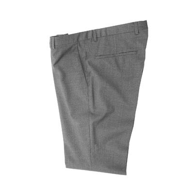 Slate Sophistication Hugo Boss Men'S Grey Virgin Wool Trousers (90 Cn)