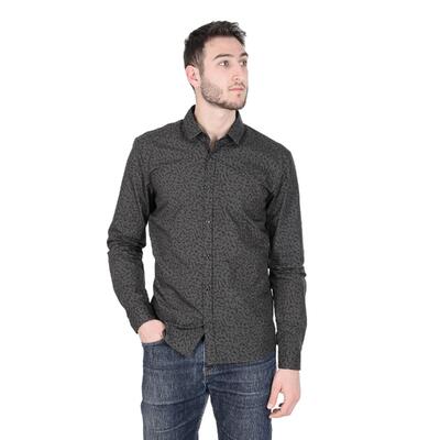 Hugo Boss L Black Cotton Mens Shirt