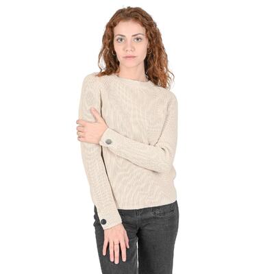 L Cotton Women'S Sweater In Naturale By Hugo Boss (Women'S)