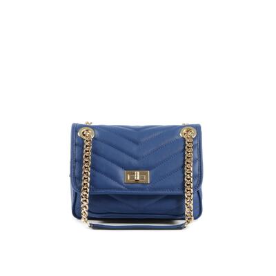 Versace 1969 Women'S Blue Leather Handbag Oceanic Chic