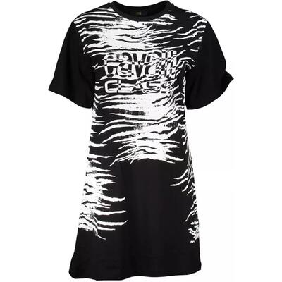 Mystic Black L Cavalli Class Cotton Dress