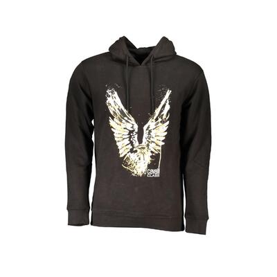 Sleek Black Cotton Sweater - Cavalli Class