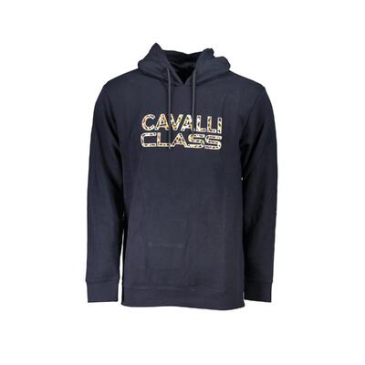 Navy Elegance Cavalli Class Men'S Blue Cotton Sweater - L