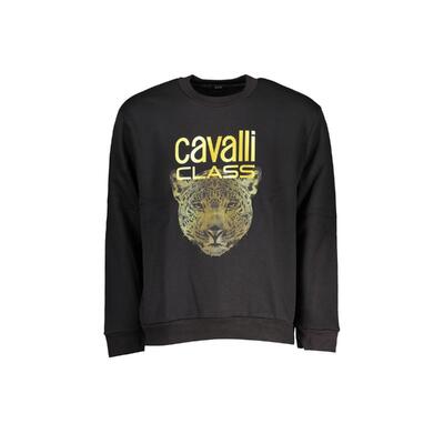 L Black Cotton Sweater - Cavalli Class (Women'S)