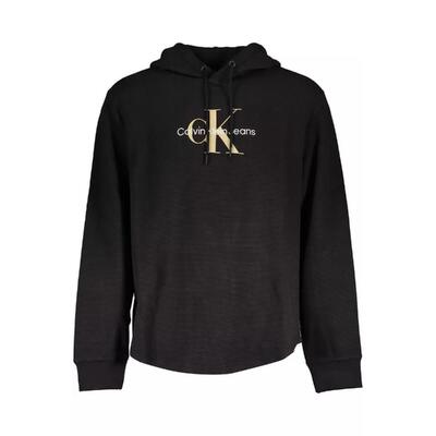 L Black Cotton Sweater By Calvin Klein