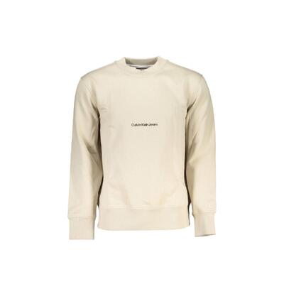 L Beige Cotton Sweater Calvin Klein Men'S