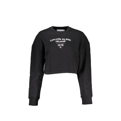 L Black Cotton Sweater By Calvin Klein Women'S