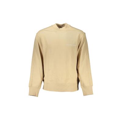 Stylish Xl Beige Cotton Sweater By Calvin Klein