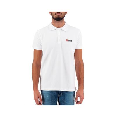 Diesel Men'S Pure White Cotton Polo - L