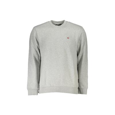 Urban Edge Gray Cotton Sweater For Men