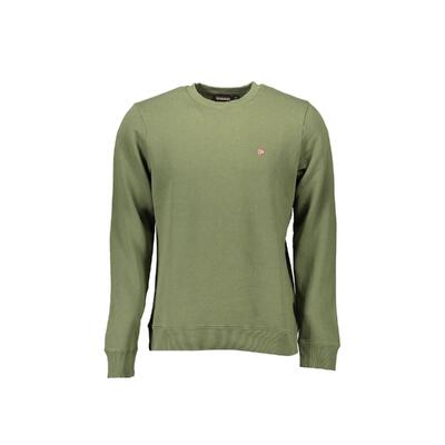 Earthy Green Charm Napapijri Men'S M Cotton Sweater