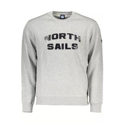 M Gray Cotton Sweater - North Sails