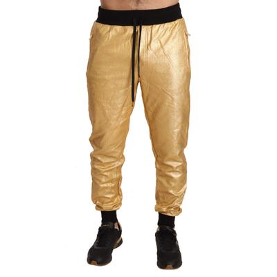 Gilded Pig Threads Dolce & Gabbana'S Gold Cotton Trousers