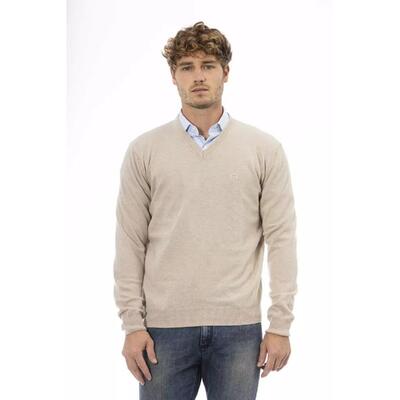 Desert Drape Men'S Beige Wool Sweater