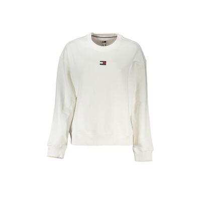 Elegant White Cotton Sweater Tommy Hilfiger Women L