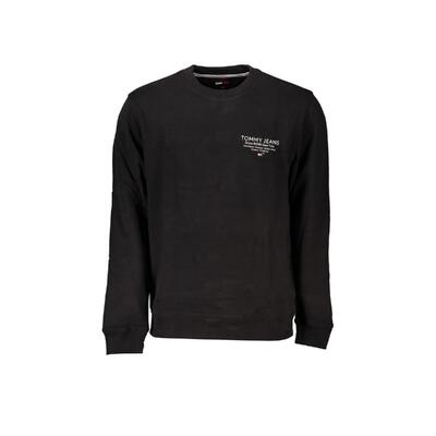 Classic Charm Black Cotton Sweater For Men