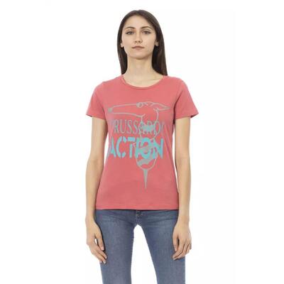 S Pink Cotton Charm Trussardi Action Tee Shirt