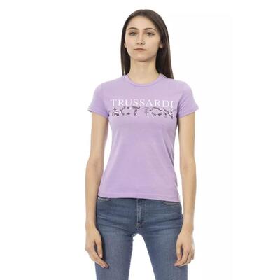 Purple Passion Trussardi Action Purple Cotton Top - Size L