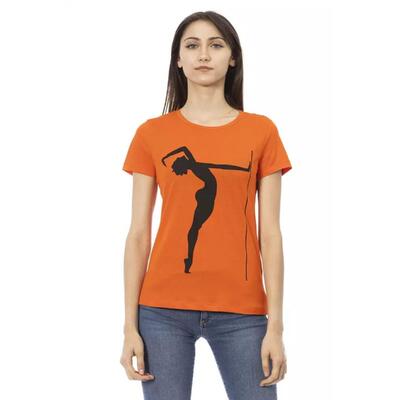 Sunny Orange Cotton Charm S Trussardi Action Women'S Tee Shirt