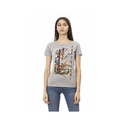 Sleek Gray Unique Print S Trussardi Action Women'S Tee Shirt