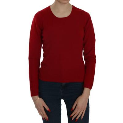 Mila Schon Red Cashmere Round Neck Sweater